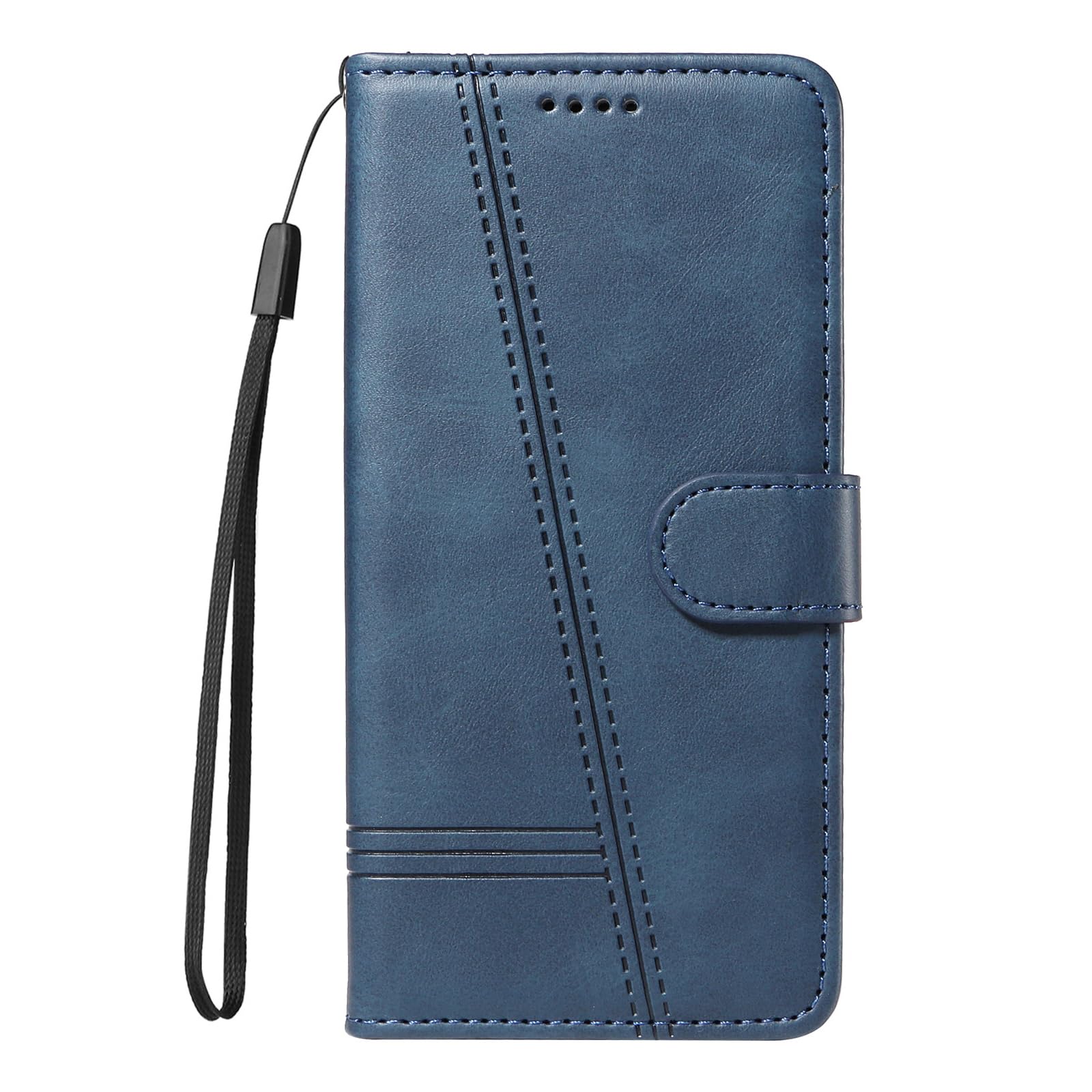 Etui z klapką do telefonu Samsung Galaxy S25 Ultra/S25 Plus/S25, skórzane etui portfelowe na telefon z stojakiem na karty, etui foliowe, odporne na wstrząsy, tworzywo TPU wewnątrz, niebieskie,