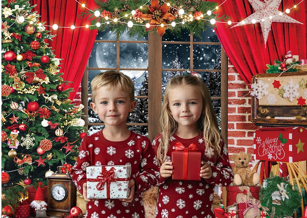 Amazon.com : CHAIYA 7X5FTChristmas Backdrop Christmas Window