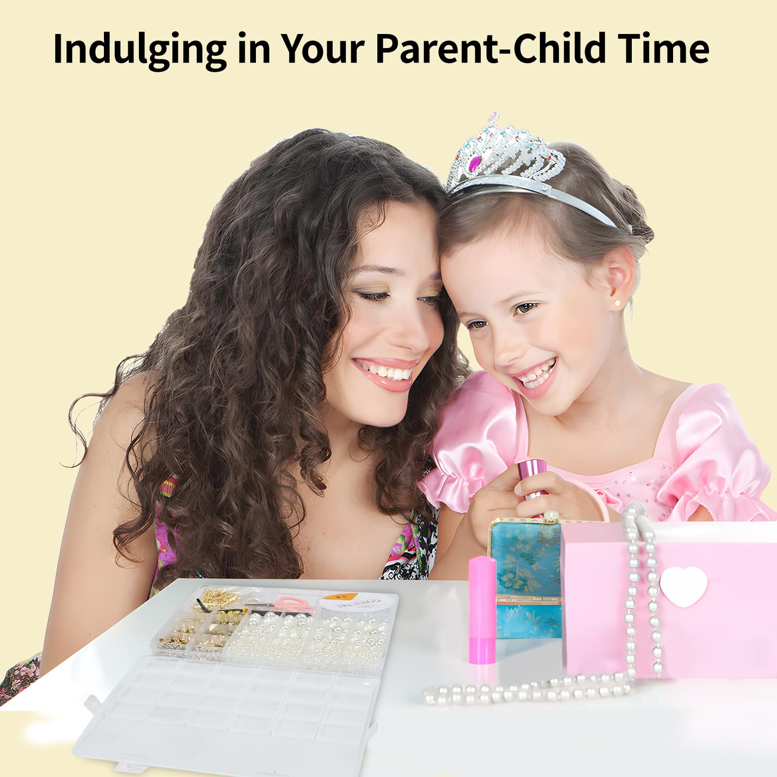 1200Pcs Pearl Beads for Bracelets, Bracelet Making Kit for Adults, Kids Friendship Bracelet Kits, Jewelry Making Kit with String and Charms for Girls Teens DIY Pearls Kit for Bracelet Necklace Earring