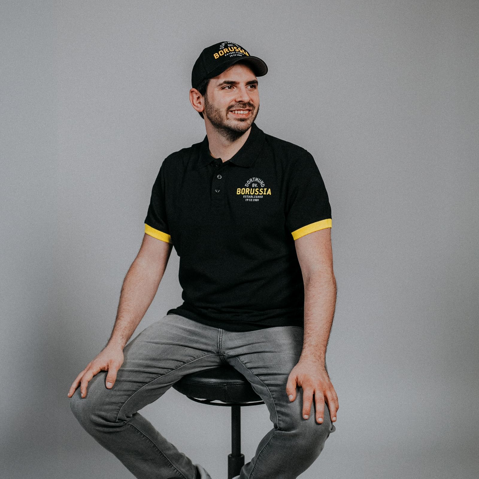Borussia Dortmund BVB koszulka polo czarna Explorer rozm. L, czarny, L