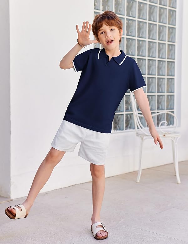Arshiner Boys Polo Shirt Short Sleeve Knit Golf Shirts School Uniform Shirt by Arshiner - Used condition - Image 6