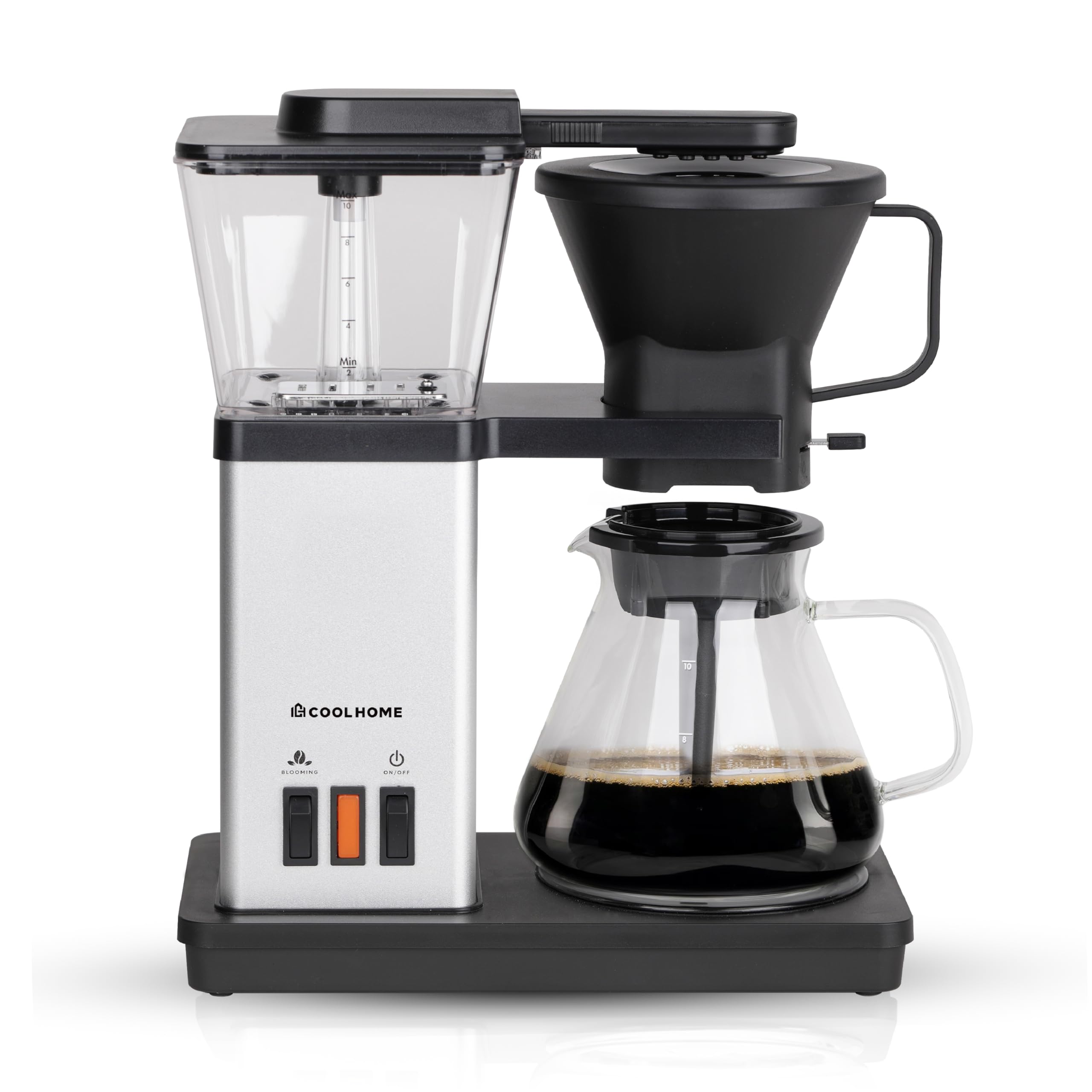 Cafetière Masterbrew - cafetière Café filtre - Avec fonction blooming - Acier inoxydable (Gris)