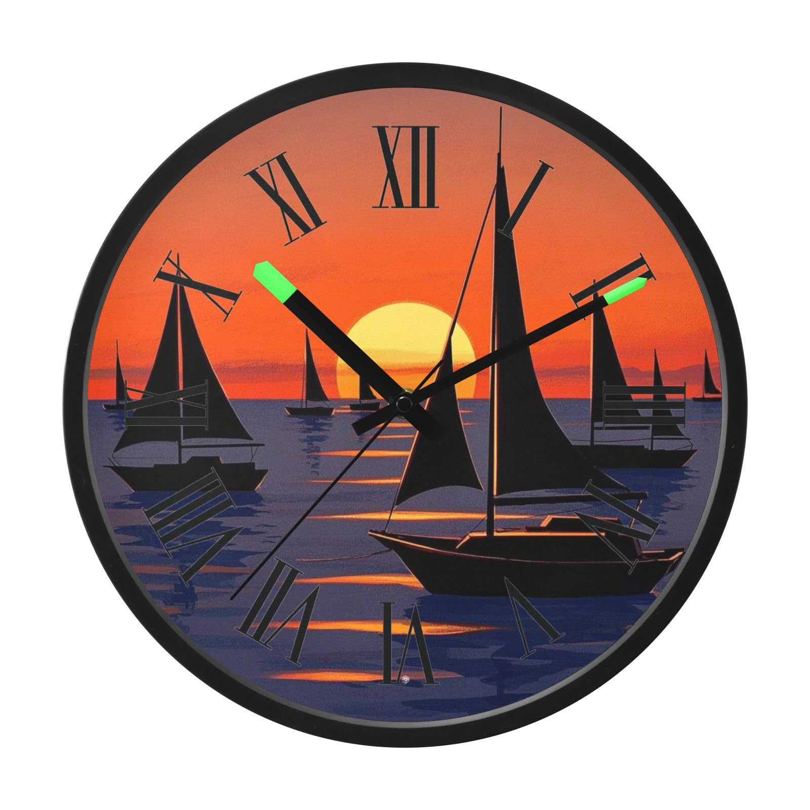 Horloge murale lumineuse et silencieuse à commande vocale pour chambre