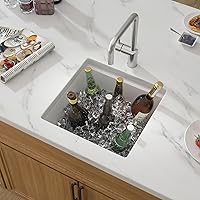 Vista 33 de 18 Granite Composite Bar Sink - Donsdey 18”×16” Undermount Granite Kitchen Sink Black Quartz Classic Composite Under Counter Single Bowl Bar Prep RV