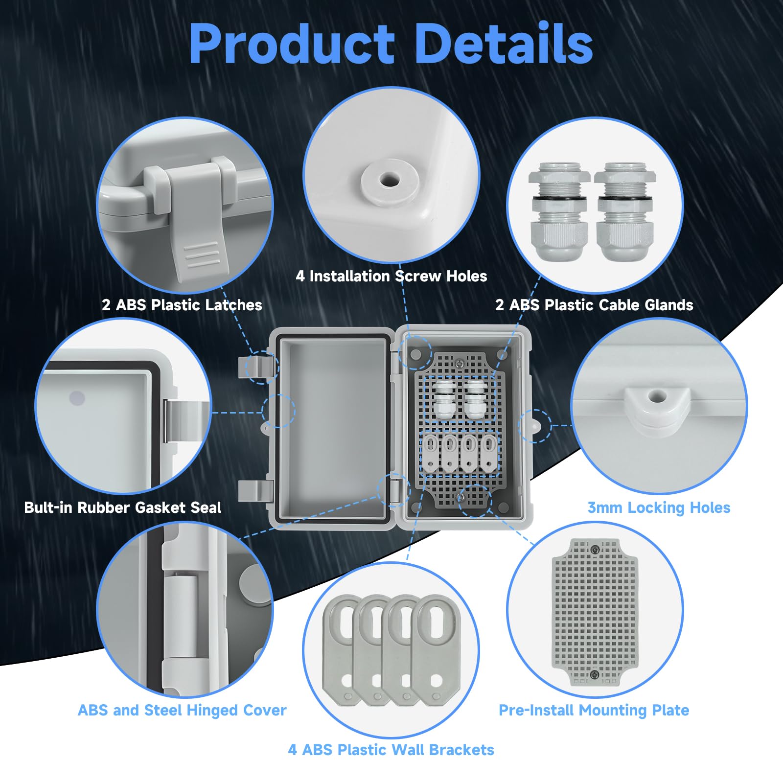 Outdoor Waterproof Electrical Junction Box -5