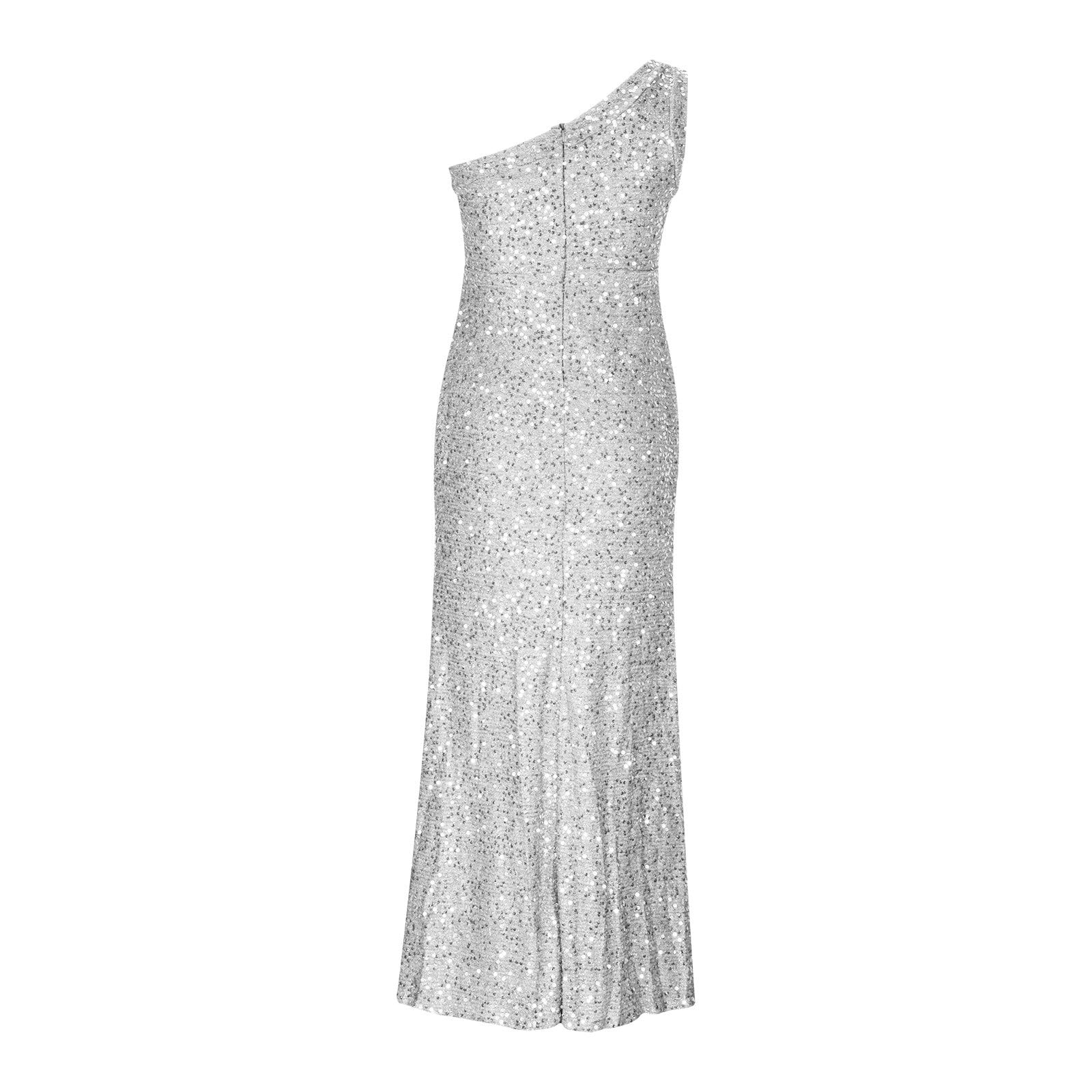 HAOLEI Abito da Donna Senza Maniche Scollo V Paillettes Vestito con Spacco Capodanno Vestito da Donna con Brillantini Tulle Doppio Elegante Maxi Vestiti Lungo da Sera Cerimonia Cocktail Nozze Festa