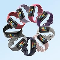 Vista 6 de Paquete de 2 bandas impermeables compatibles con Fitbit Charge 5/Fitbit Charge 6 para mujeres y hombres, pulseras de repuesto clásicas suaves