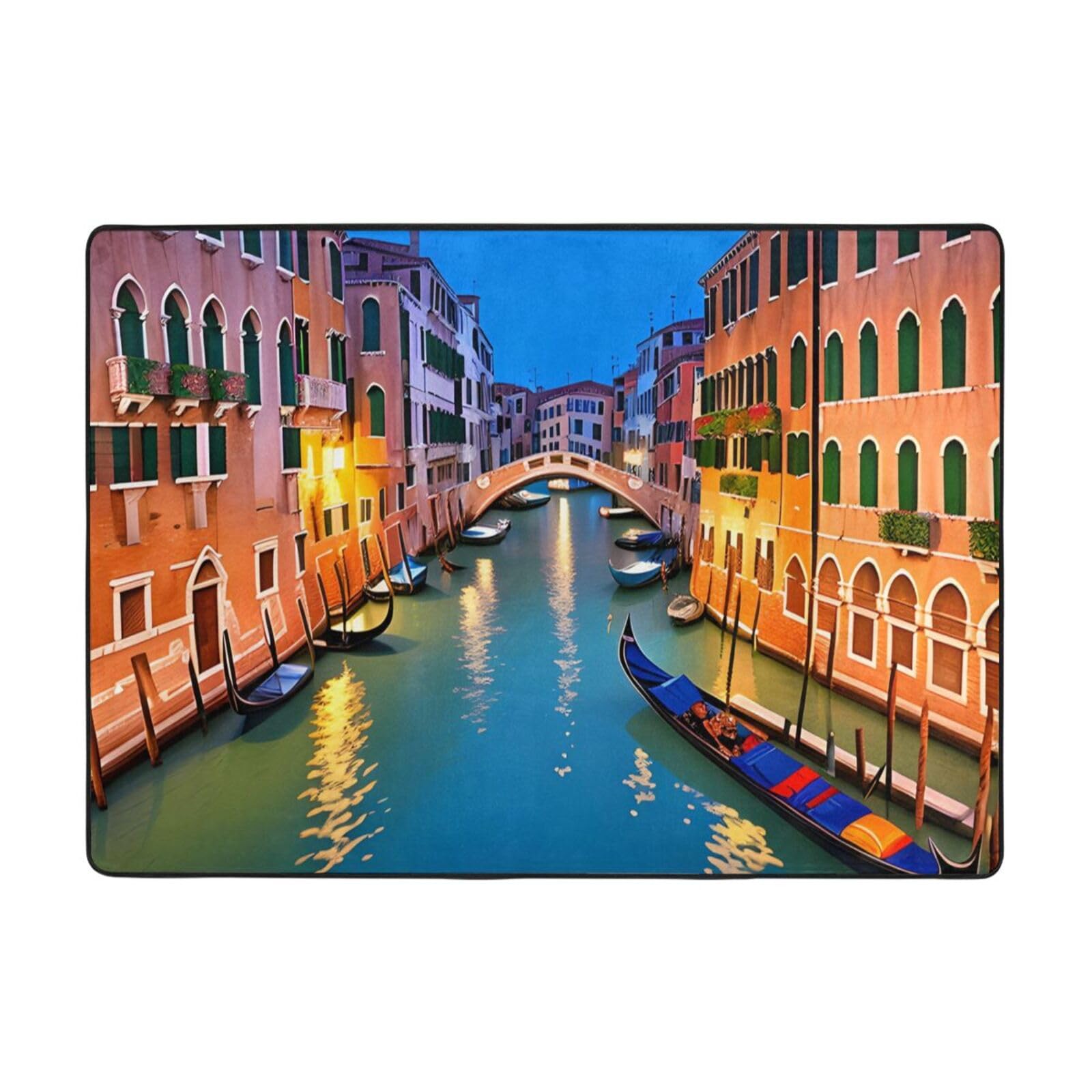 Tapis de sol anti sol froid BROLEO grand tapis Venise doux pour salon moderne