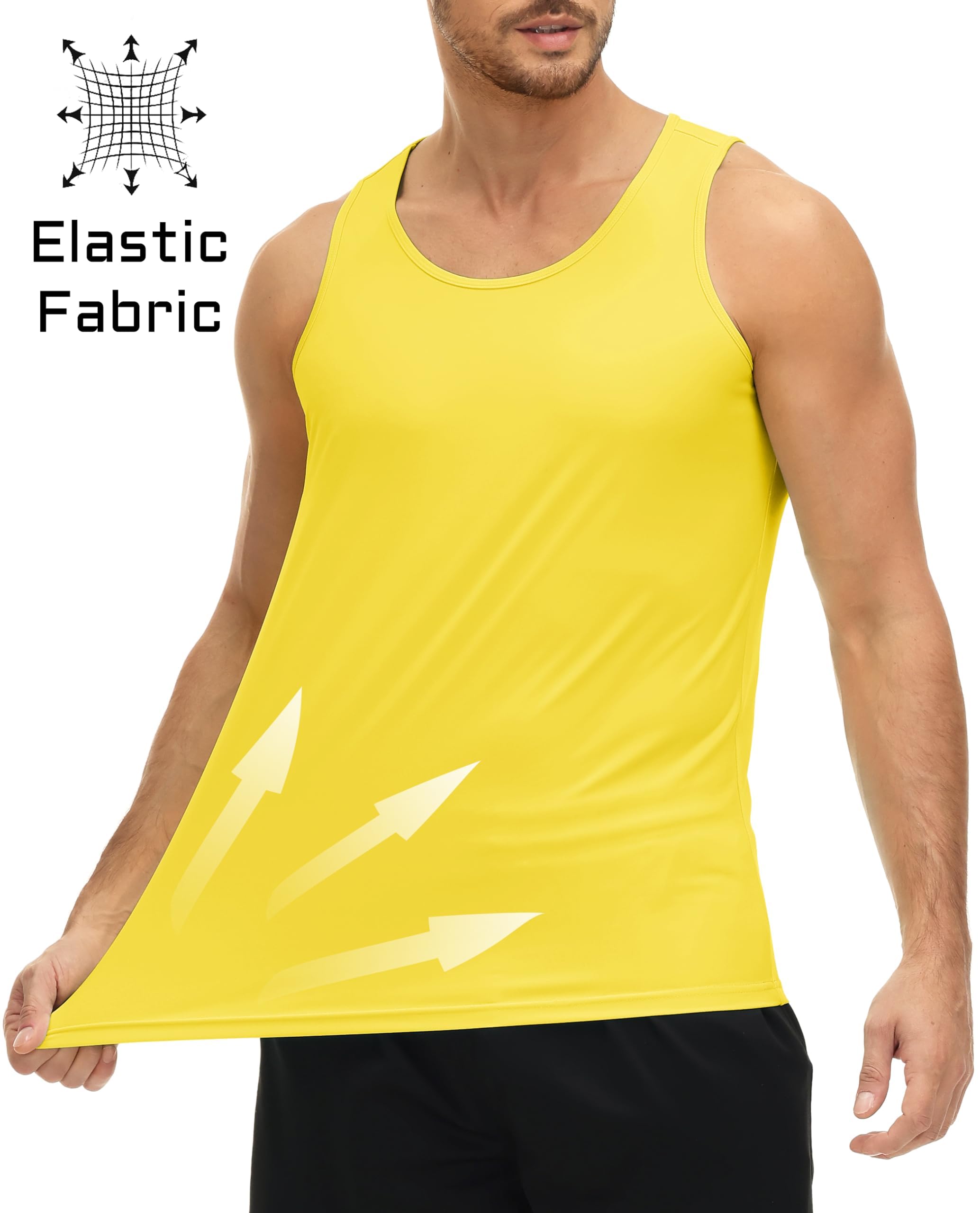 MAGCOMSEN Camiseta Tirantes Hombre Running Entrenamiento Deportiva Ropa Gimnasio Chaleco Secado Rápido UPF 50+ Camiseta sin Mangas para Hombre