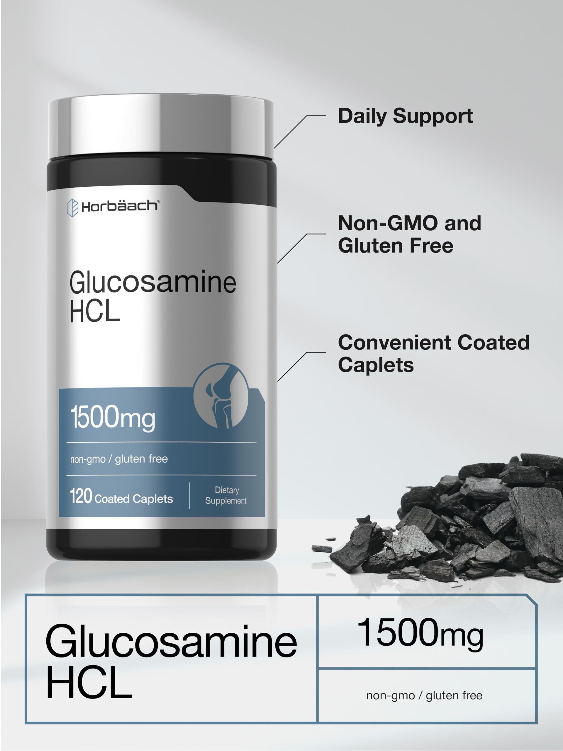 Horbäach Glucosamine HCL | 1500mg | 120 Caplets — Amazon image 4