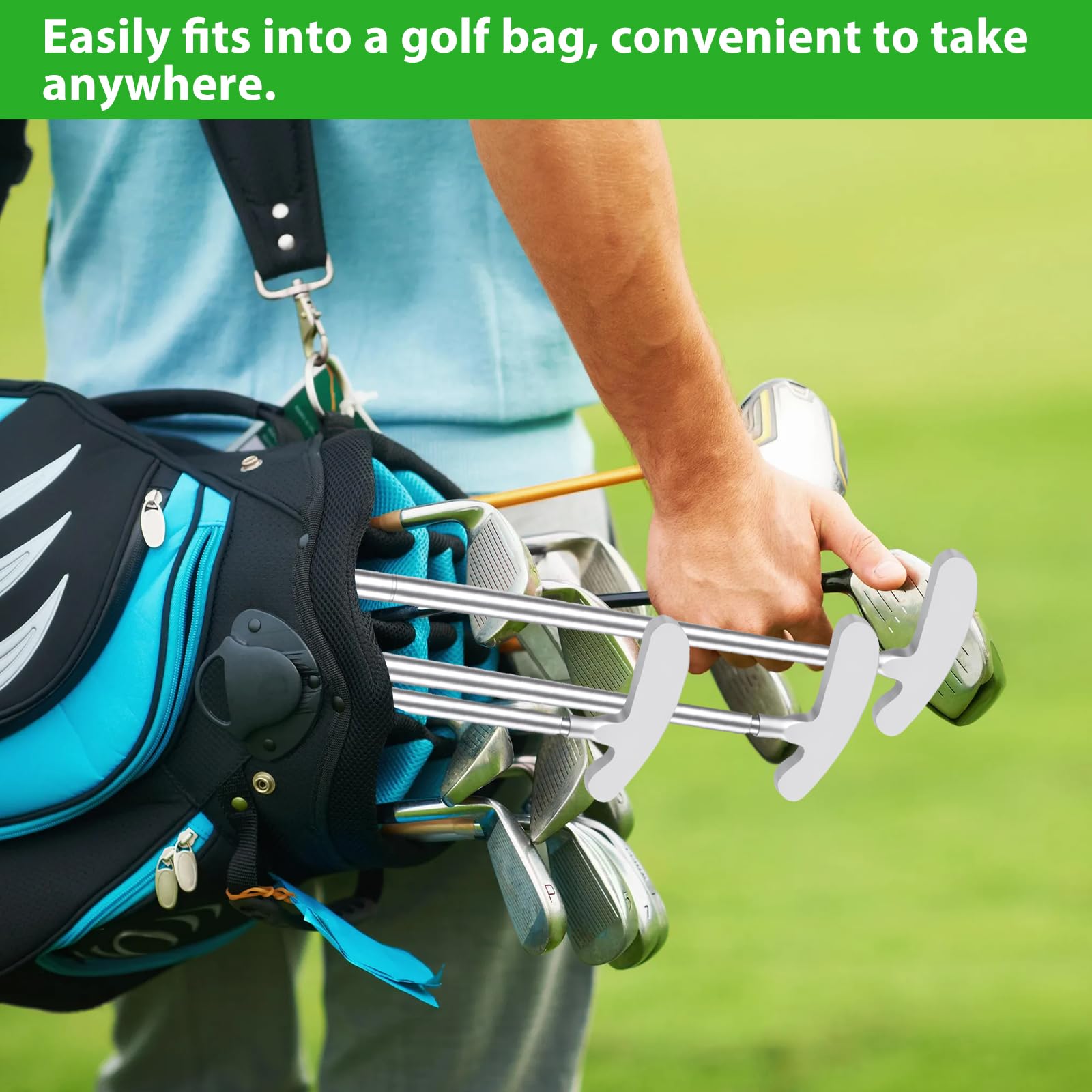 Juego de entrenamiento de swing de golf ajustable, retráctil, para entrenamiento de golf en interiores y exteriores, regalo para hombres y mujeres