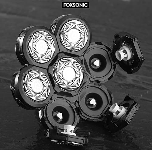 Miniatura 111 de Silvery - Cabezal de repuesto para afeitadora eléctrica para hombre, cabeza de repuesto de 6 cuchillas de repuesto para afeitadora calva Tono