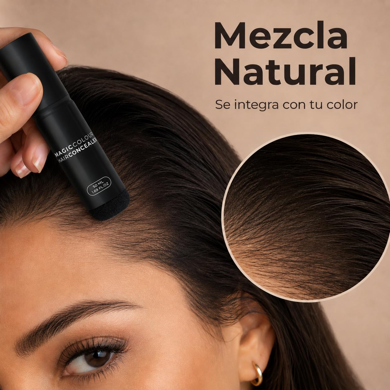 Miraj Densifying Hair Cream Crema Densificante Para Cabello Fino, Corrector de Entradas con Cobertura Ligera, Acabado Natural Para Peinado Diario (Black/White)