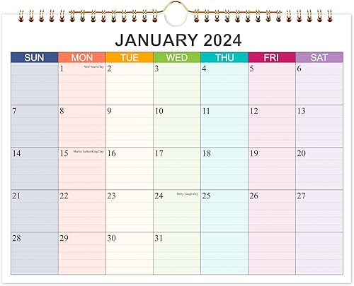 2024-2025 Calendar - Wall Calendar 2024-2025 Runs from Jan 2024 to Jun 2025, 18 Months Calendar with Thick Paper for Planning and Organizing for