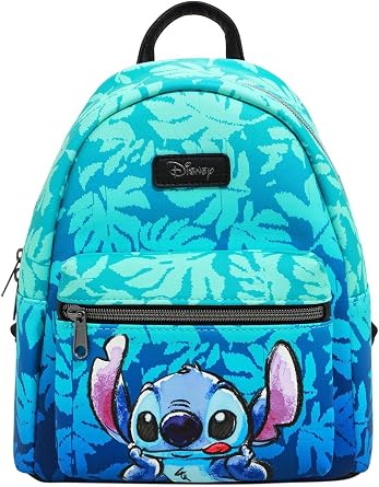 Disney Lilo & Stitch Blue Tropical Leaves Mini Backpack BLACK NONE