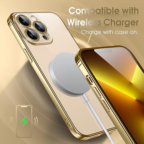 Miniatura 7 de Supdeal Funda transparente para iPhone 13 Pro Max, No se pone amarilla probada en caídas de grado militar a prueba de golpes, funda protectora de