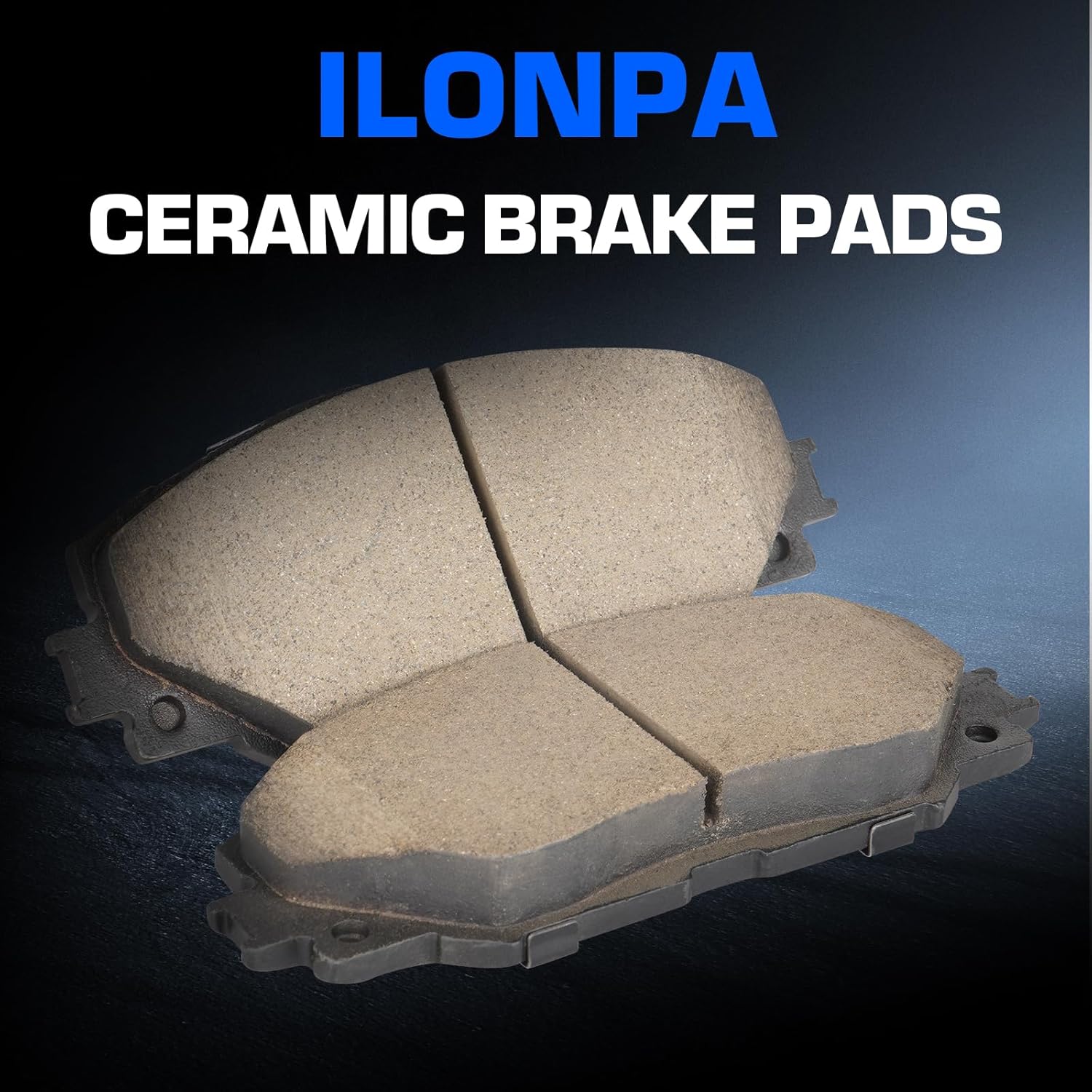 Front Rear Ceramic Disc Brake Pads Set for Toyota RAV4 2006-2012 2.4L 2.5L (Exc. 3rd Rows Seats), for RAV4 2013-2018 Only 2.5L LE, for Lexus HS250h 8PCS(With Hardware)