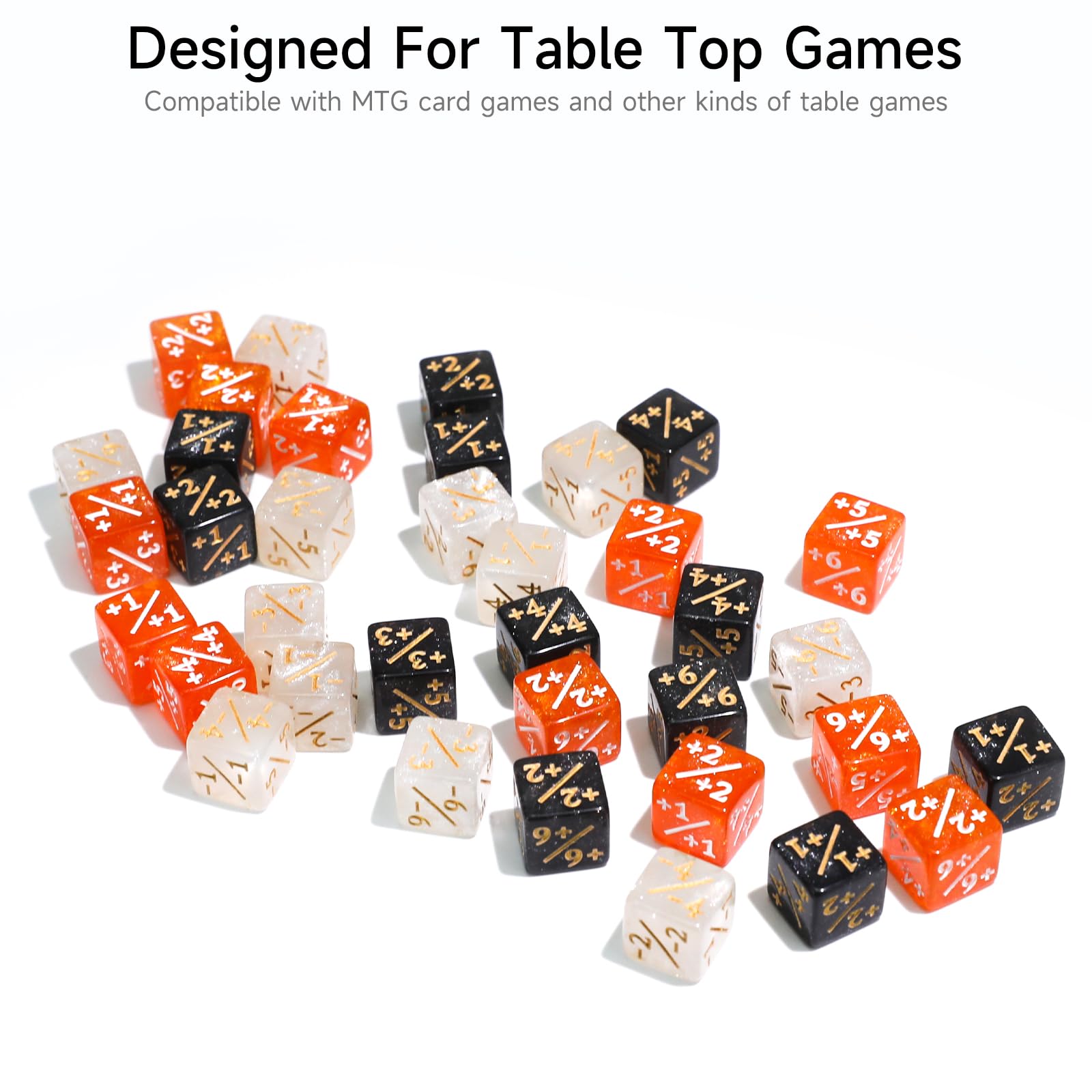 Amazon | SIXPOINTS 12mm MTGカウンターダイス36個 +1/+1トークン3色 6
