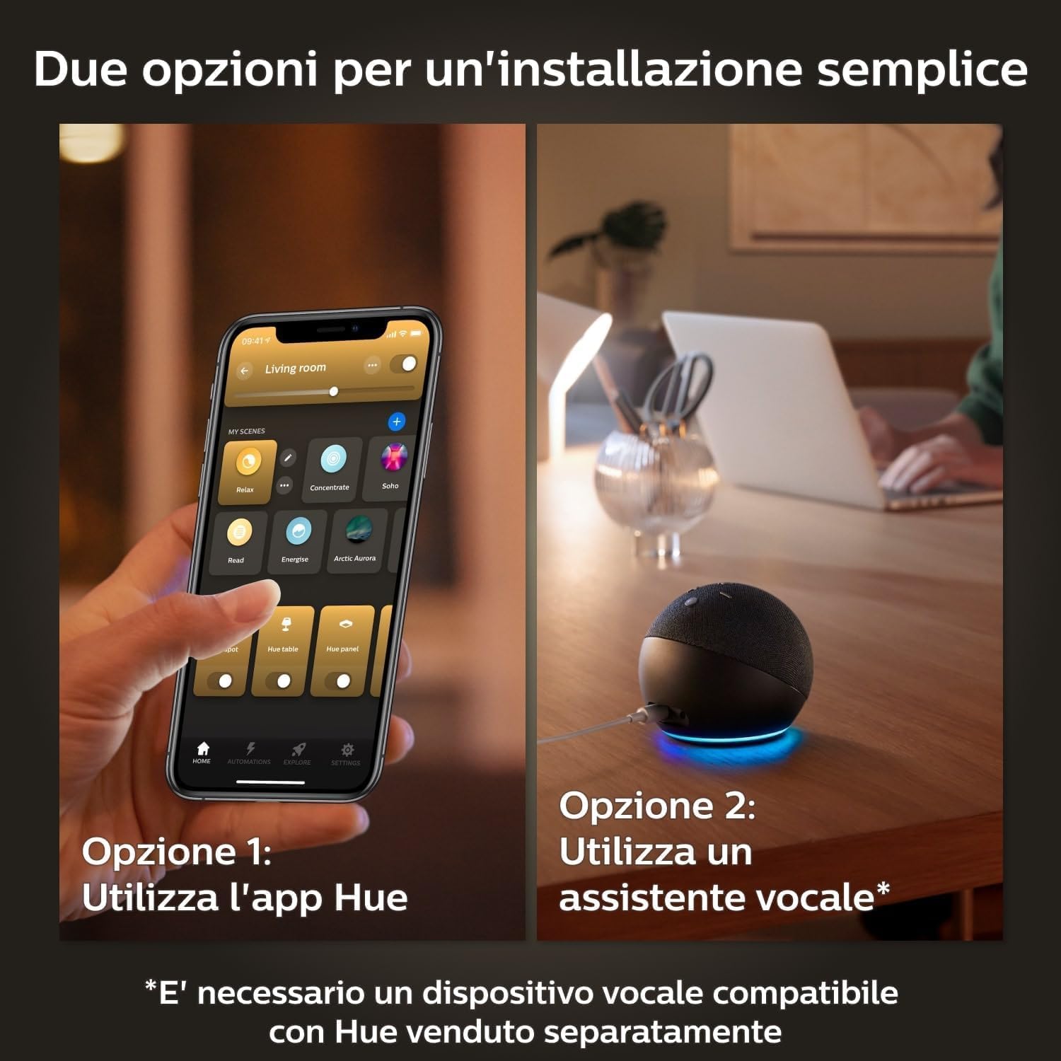 Philips Hue White 4 Lampadine Smart LED, Attacco E27, 9.5W, Luce Bianca, Dimmerabile, Controllo con Bluetooth e Hue App, Funziona con Alexa, Google Assistant e Apple HomeKit