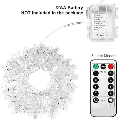 Miniatura 4 de Stray Kids Merch - Luz LED con clip de 4 colores con tarjetas fotográficas grandes, control remoto de 10 pies, 20 LED y 30 tarjetas Lomo de 3.1 x