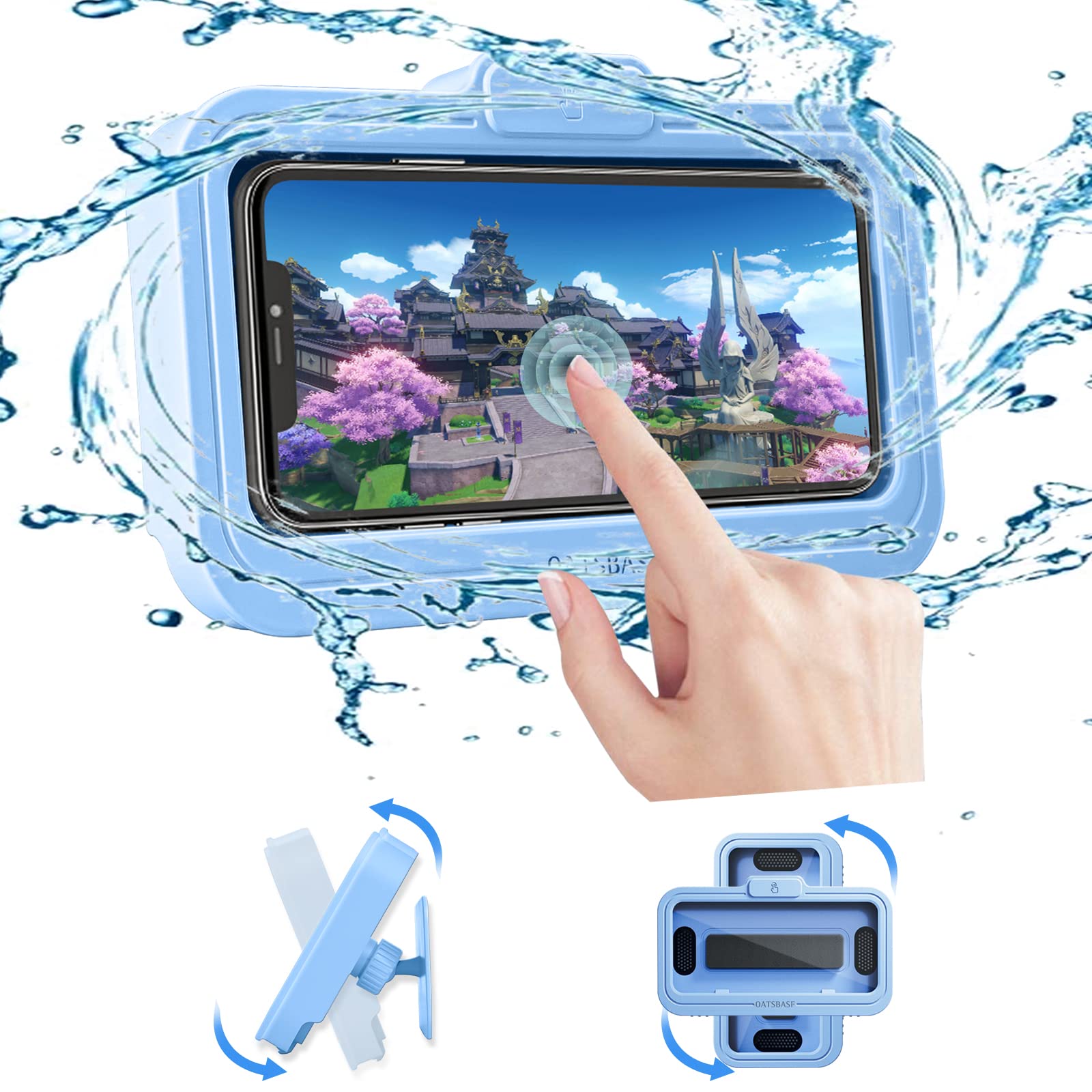 Amazon.co.jp: スマホ 防水ケース お風呂 360°回転 スマホ