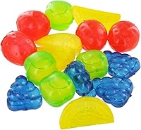 Dependable Industries Fruit-Shaped Reusable Ice Cubes - BPA Free, Set of 15, Fun Random Colors