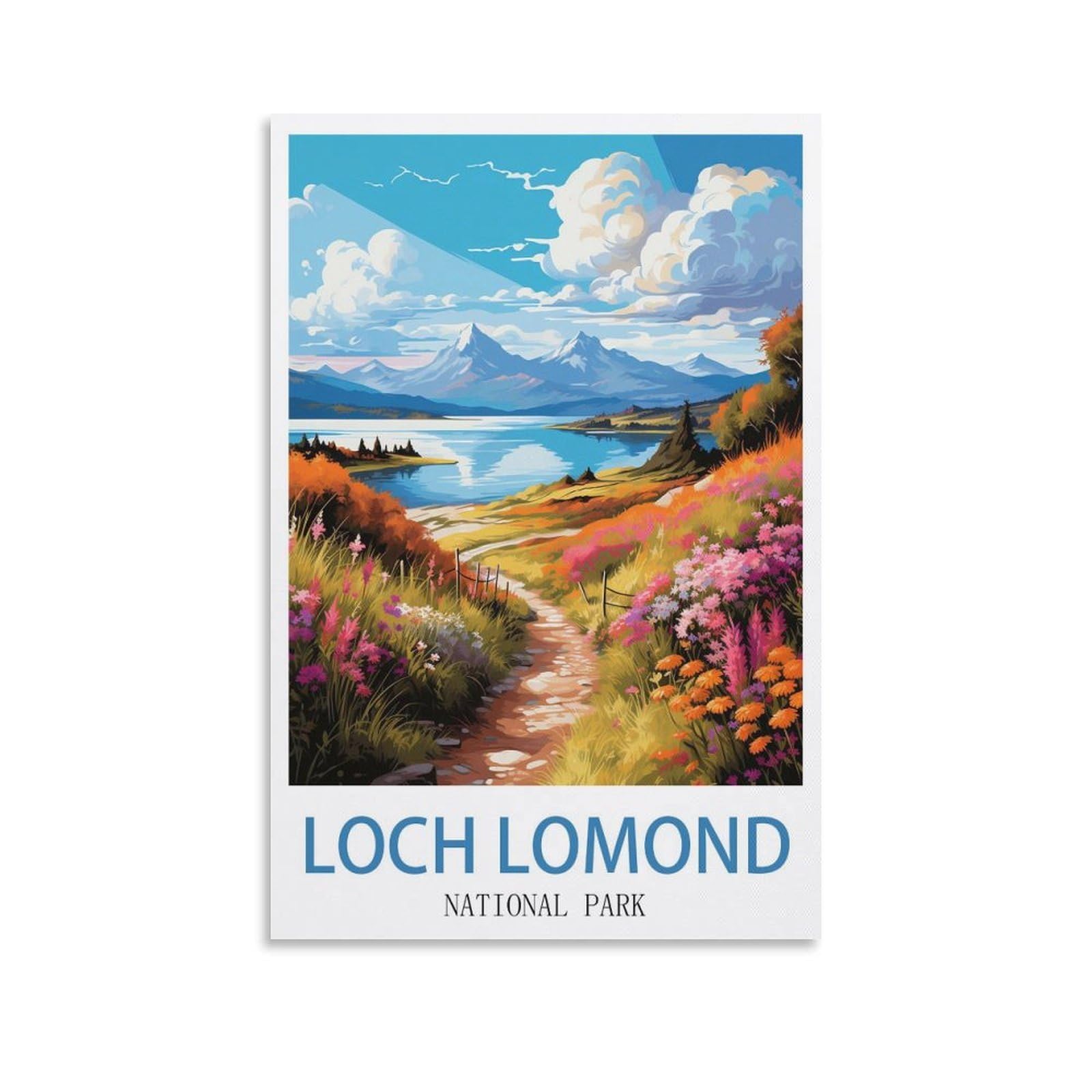 EZMLFA 5D Diamond Painting Kits for Adults,Loch Lomond National Park,Diamond Painting,Landscape Gem Art Kits Adult and Crafts Home Decor 30x40cm