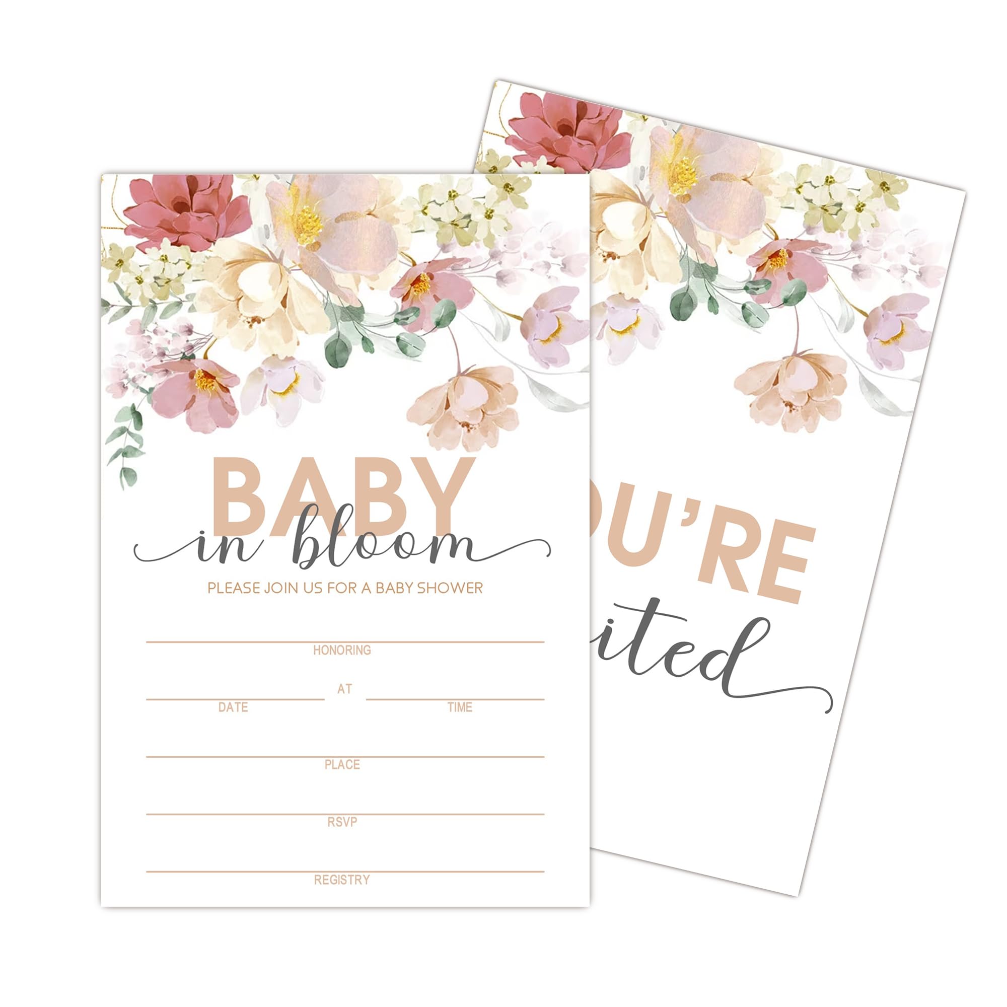 Baby shower floreale, rosa, baby shower per ragazze, baby shower, download digitale, giochi per
