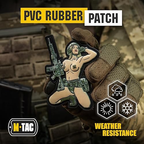Miniatura 4 de M-Tac Morale Patch Tactical Girl - Parche militar táctico de PVC con cierre de gancho en la parte trasera - Parches para chaleco, mochilas, Tatuaje 5