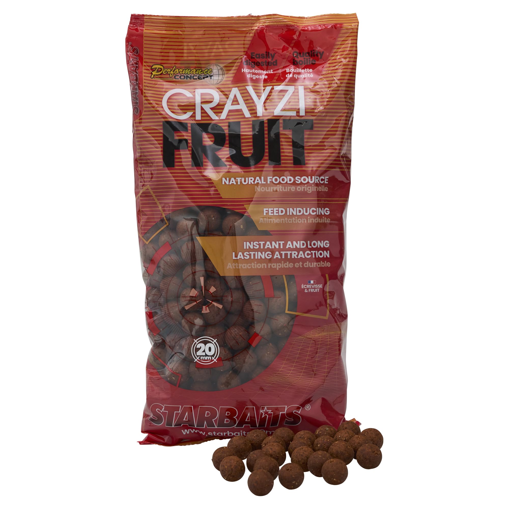Boilies Performance Concept Crayzi Fruit – 2 kg – Durchmesser 20 mm – 18324