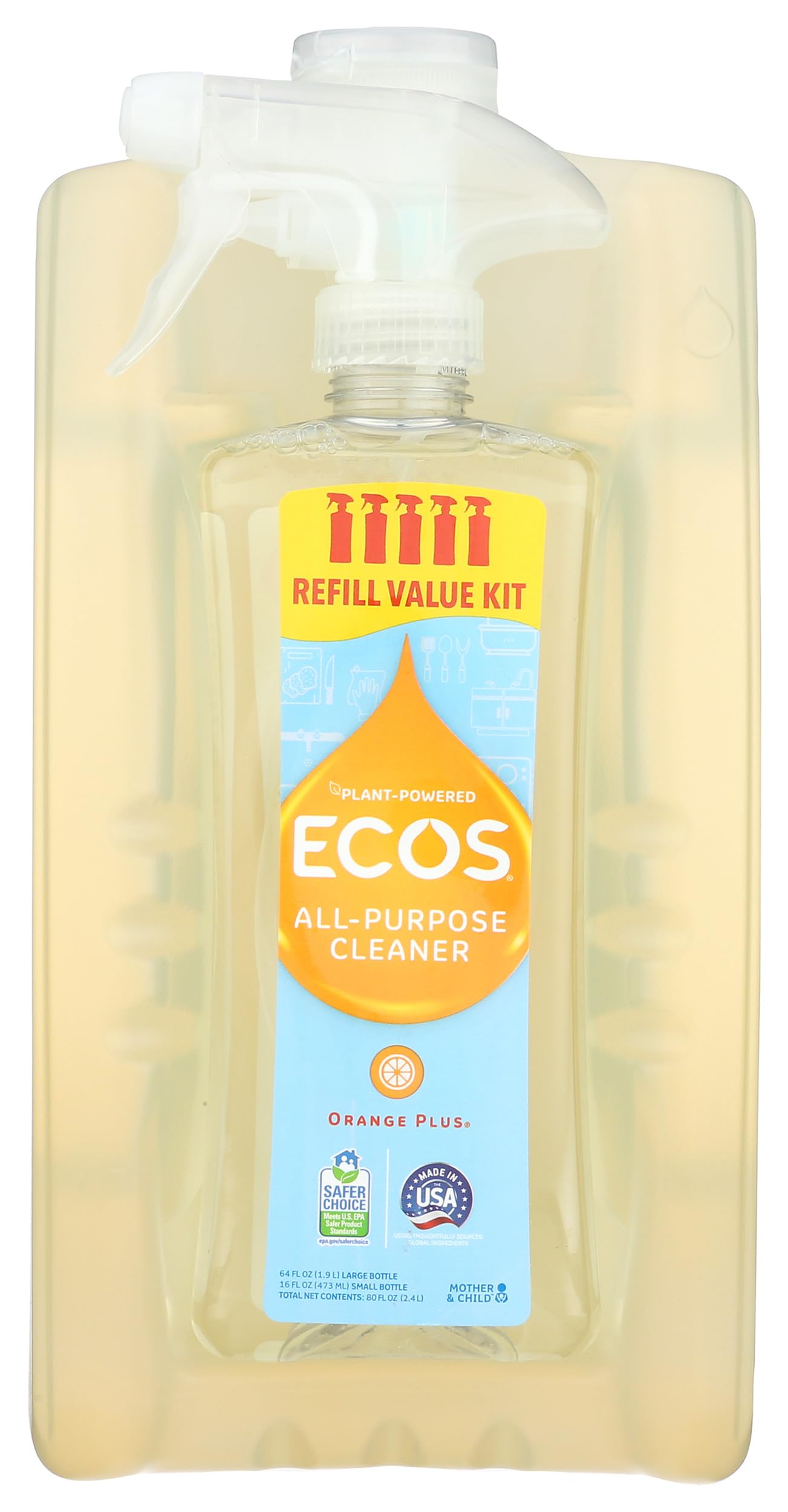 Amazon.com: ECOS Non-Toxic All-Purpose Cleaner, Orange, 1 Small