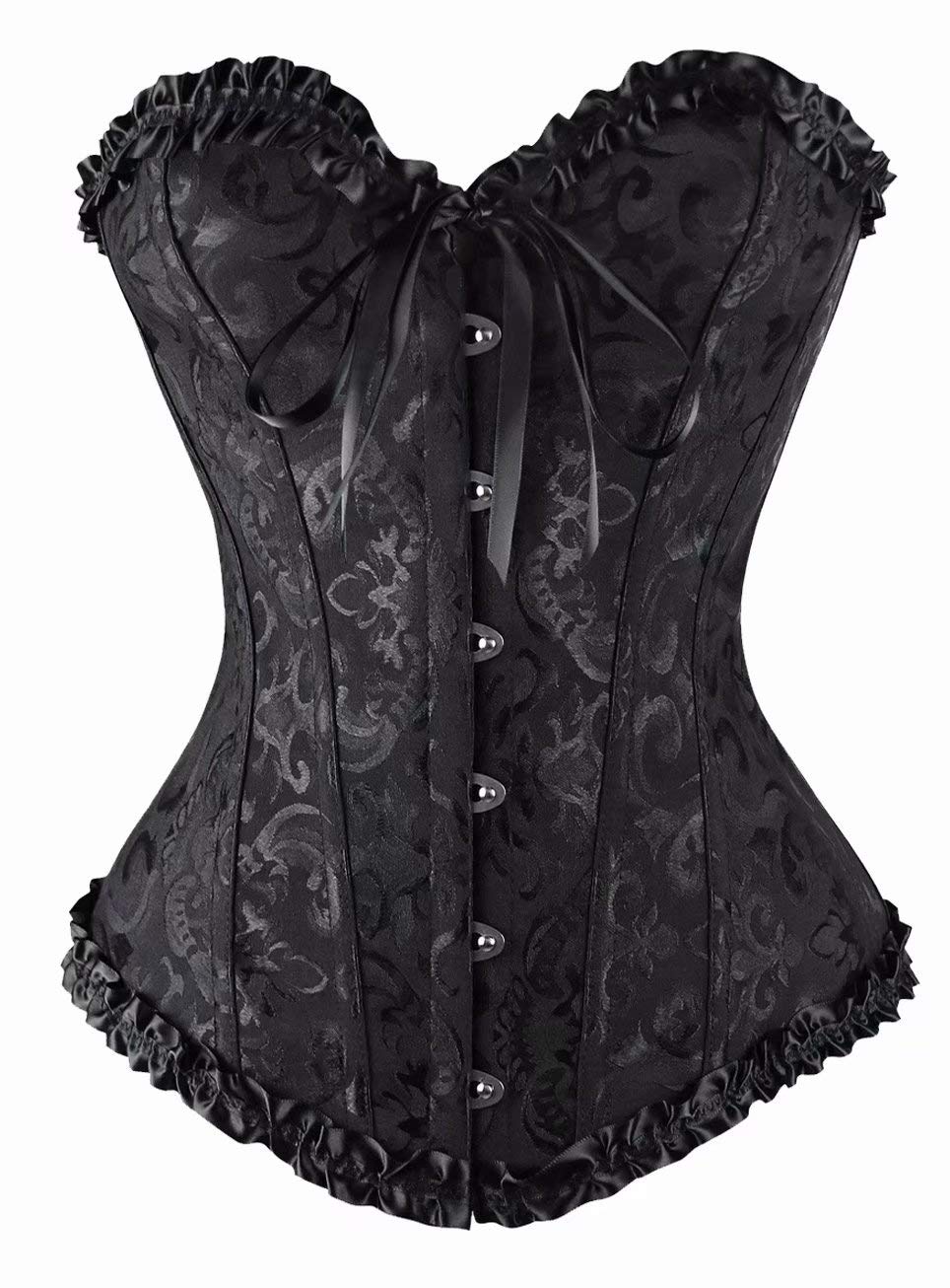 Buy Dreamburn Bustiers Corsets Bridal Lingerie Lace up Black Satin