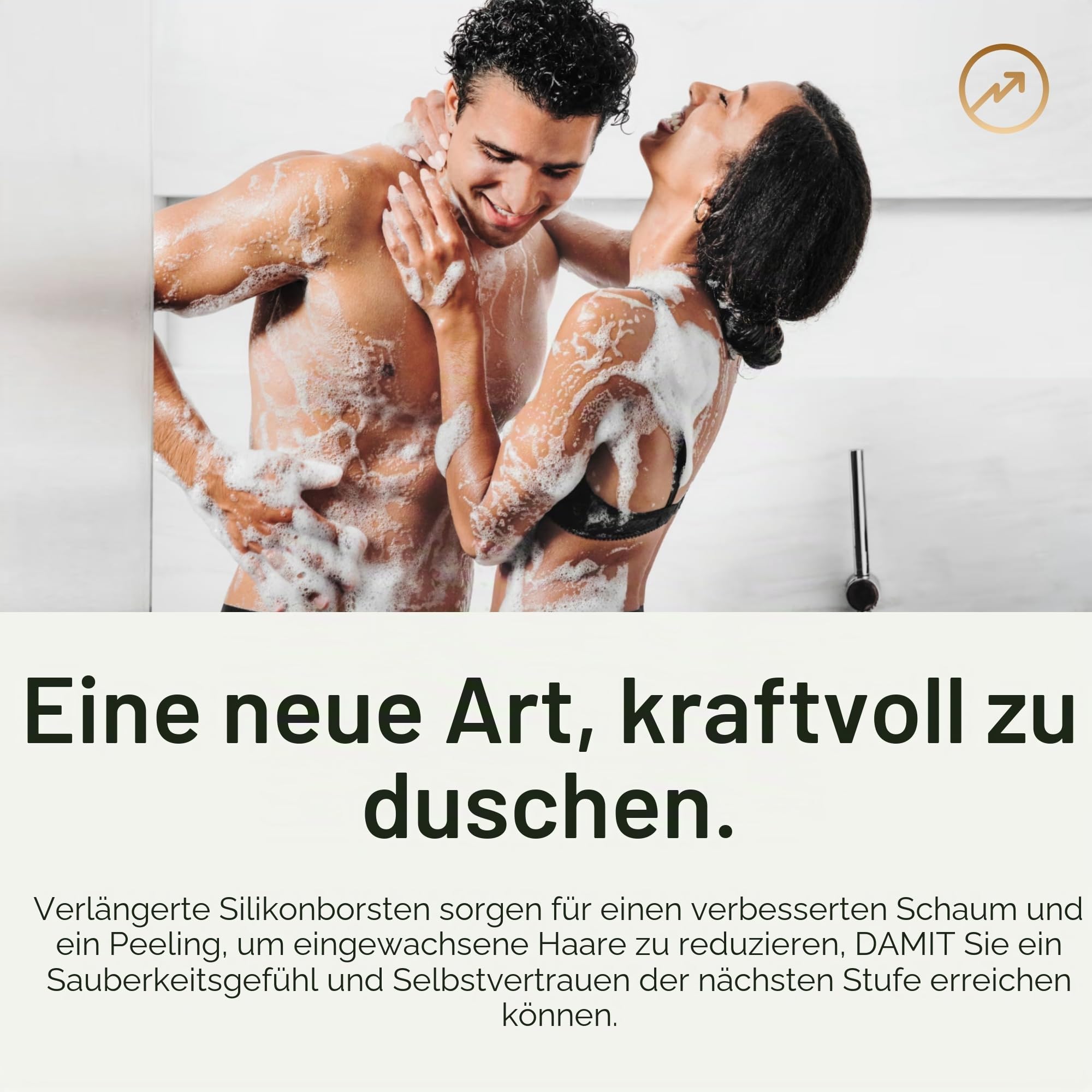 MANSCAPED® The Body Buffer Premium-Silikonwäscher zum Pflegen, Reinigen und Peelen Ihrer Haut – schäumende Borsten mit ergonomischem, rutschfestem Griff, leicht zu reinigen