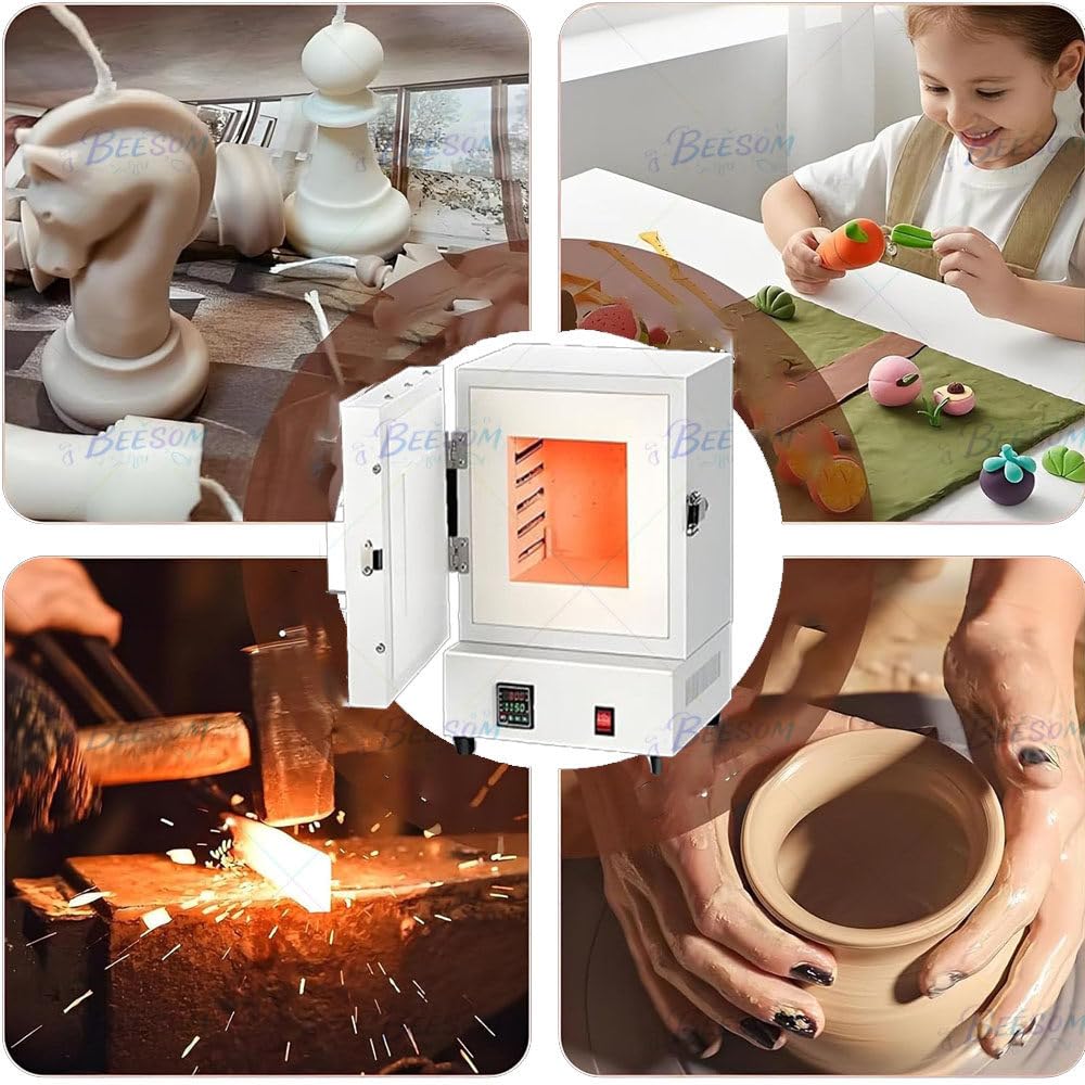 Horno Ceramica 2000w,Horno Mufla Eléctrico De Resistencia,1150°c Alta Temperatura,para Tratamiento Joyas,Vocción Cerámica Y Laboratorio