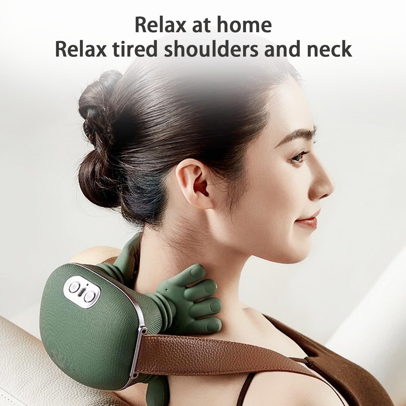 Masajeador Cervical y Espalda con Calor, Eléctricos masajeador Shiatsu portátil para cuello y hombros, masaje para la relajación muscular, Regalo para Mujeres, Hombres mamá y Papá