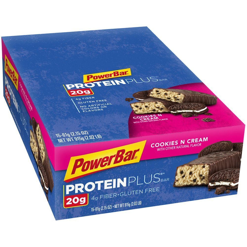 PowerBar Protein Plus Bar, Cookies & Cream, 2.15 Ounce (Pack of 15)