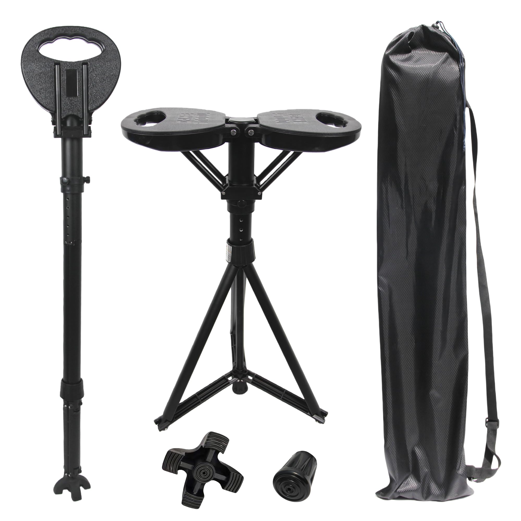 Amazon.co.jp: アップグレードされた杖 シート付き ステッキチェアク 2