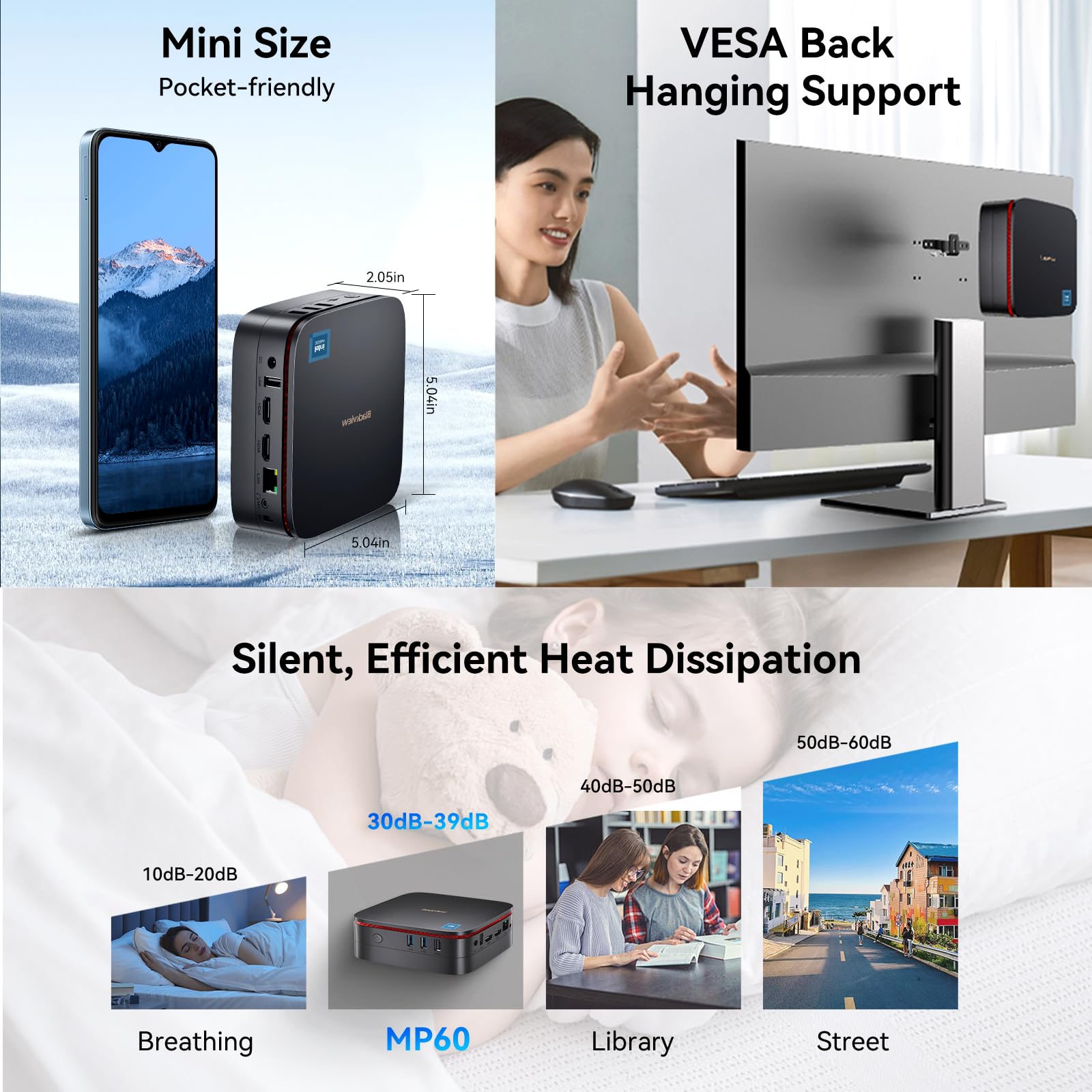 Blackview MP60　ミニPC Intel N150 16GB512GB Amazon.com: Blackview MP60 Mini PC with 3-Year Warranty