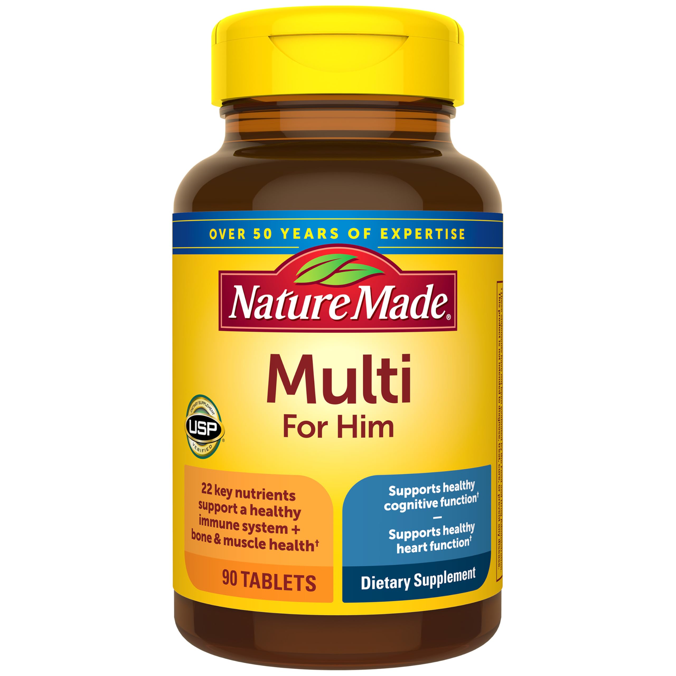 Nature Made Multivitamin for Him, Mens Multivitamin, 90 Tablets