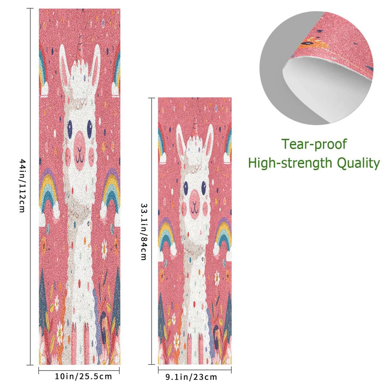 SDMKA Cute Cartoon Alpaca Skateboard Grip Tape 9