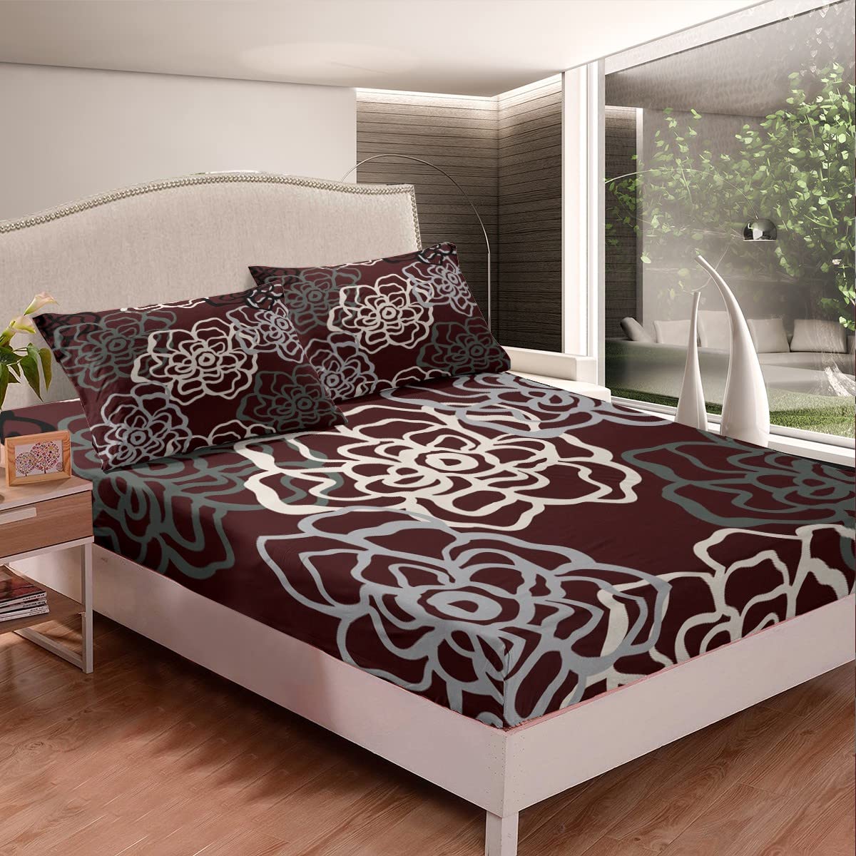 Homemissing Vintage bedrukte lakens eenpersoons leuke bloemen beddengoed set voor kinderen tiener vrouwen wilde bloemen botanisch patroon lakens wit roze hoeslaken zacht alle seizoenen 3 stuks Homemissing Vintage bedrukte lakens eenpersoons leuke bloemen beddengoed set voor kinderen tiener vrouwen wilde bloemen botanisch patroon lakens wit roze hoeslaken zacht alle seizoenen 3 stuks