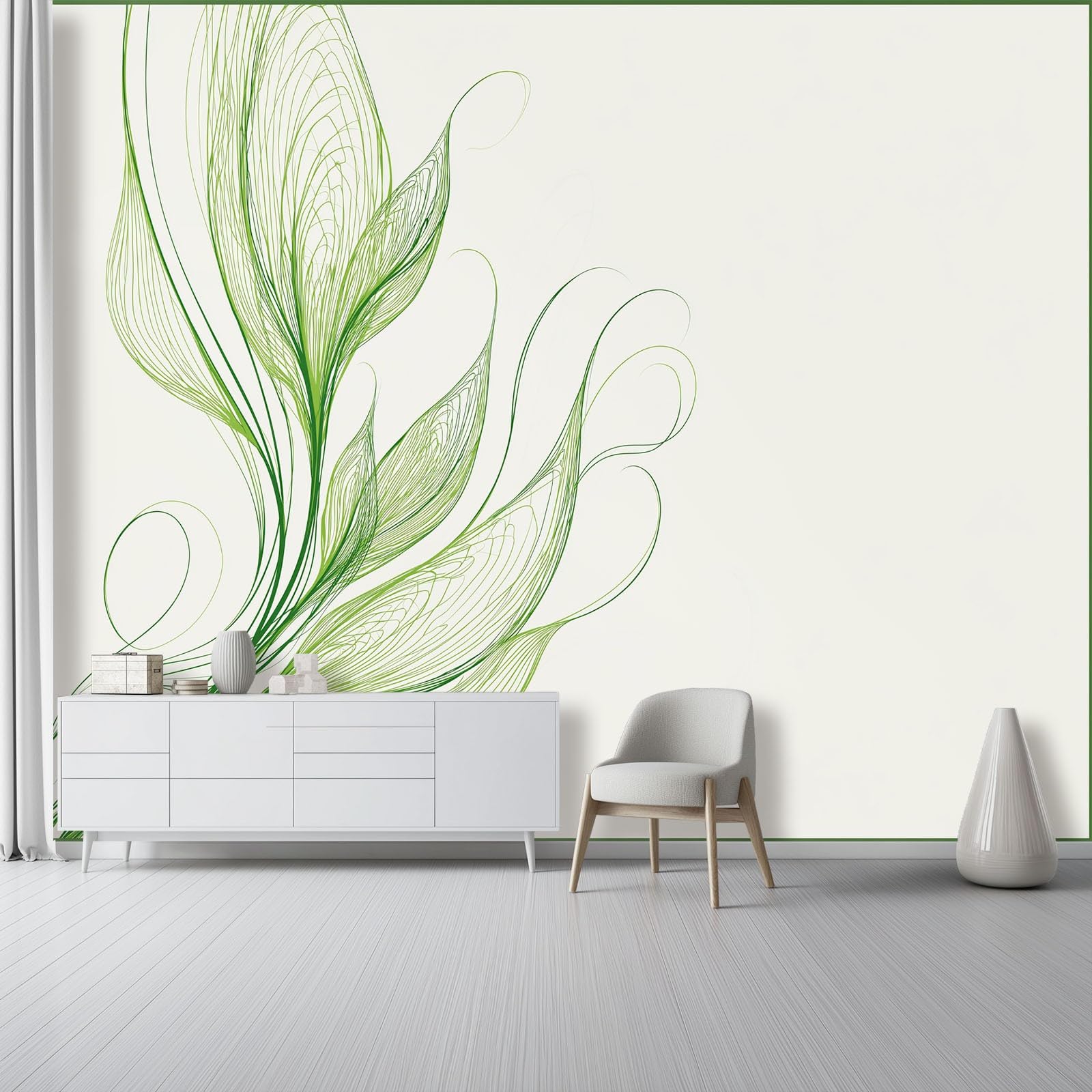 Fototapeta dziecięca włóknina płynne linie gigantyczny plakat nowoczesny minimalistyczny styl dekoracja ścienna 3D panorama idealna do sypialni dziecięcej 400 x 280 cm