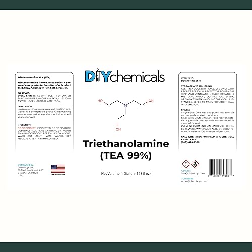 Miniatura 4 de DIYChemicals  Trietanolamina 99%  Galón (128 fl oz)