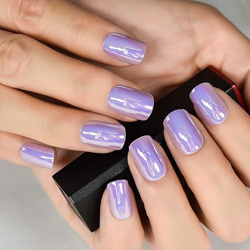 Miniatura 7 de Uñas postizas a presión francesas brillantes de diamante ombré, uñas postizas con acabado de gel UV, uñas de uso diario, uñas postizas súper largas