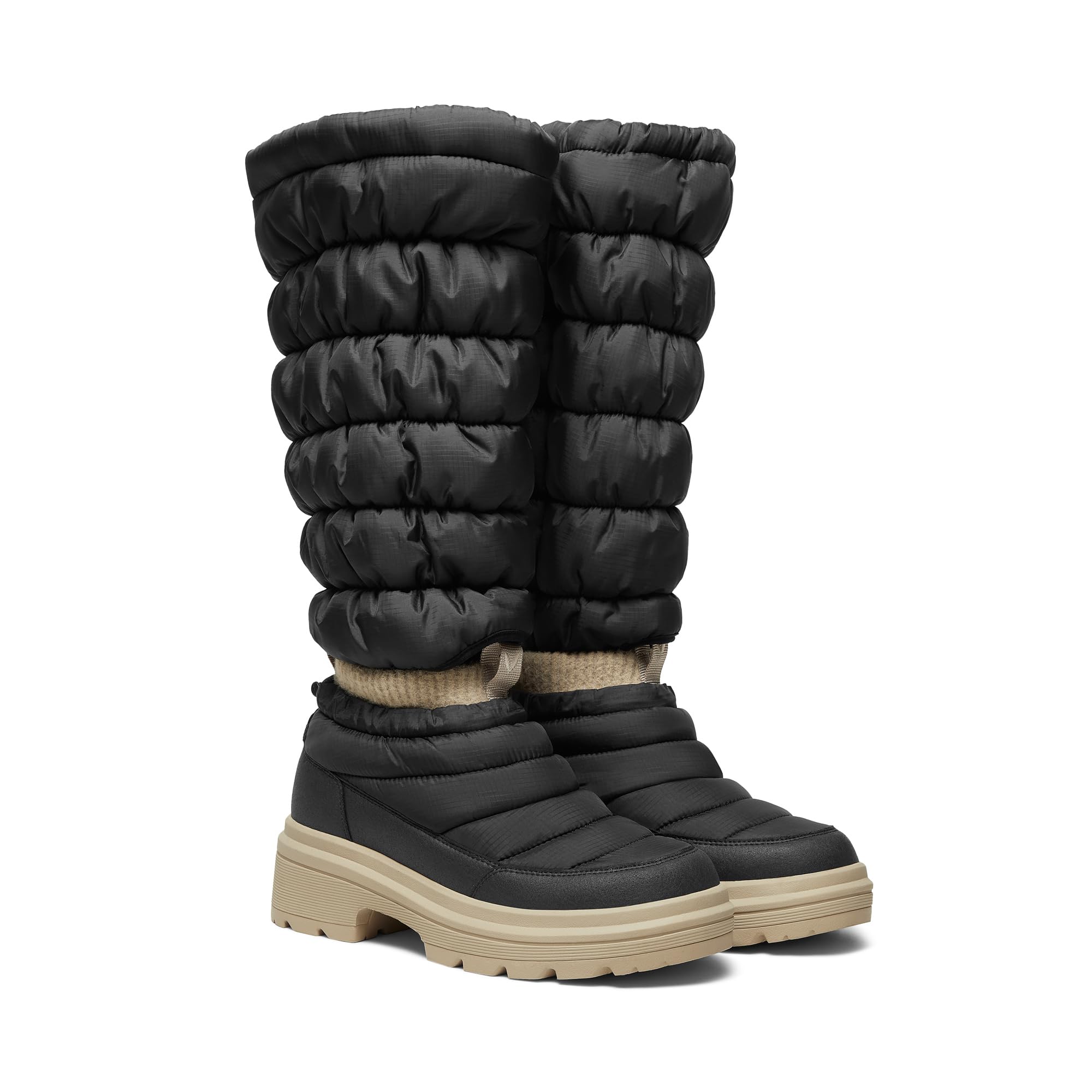 VIVAIA Tyler 2-in-1 Detachable PufferTherm Warm Boots Waterproof Winter Snow Boots Round Toe Platform Heel Anti Slip Booties