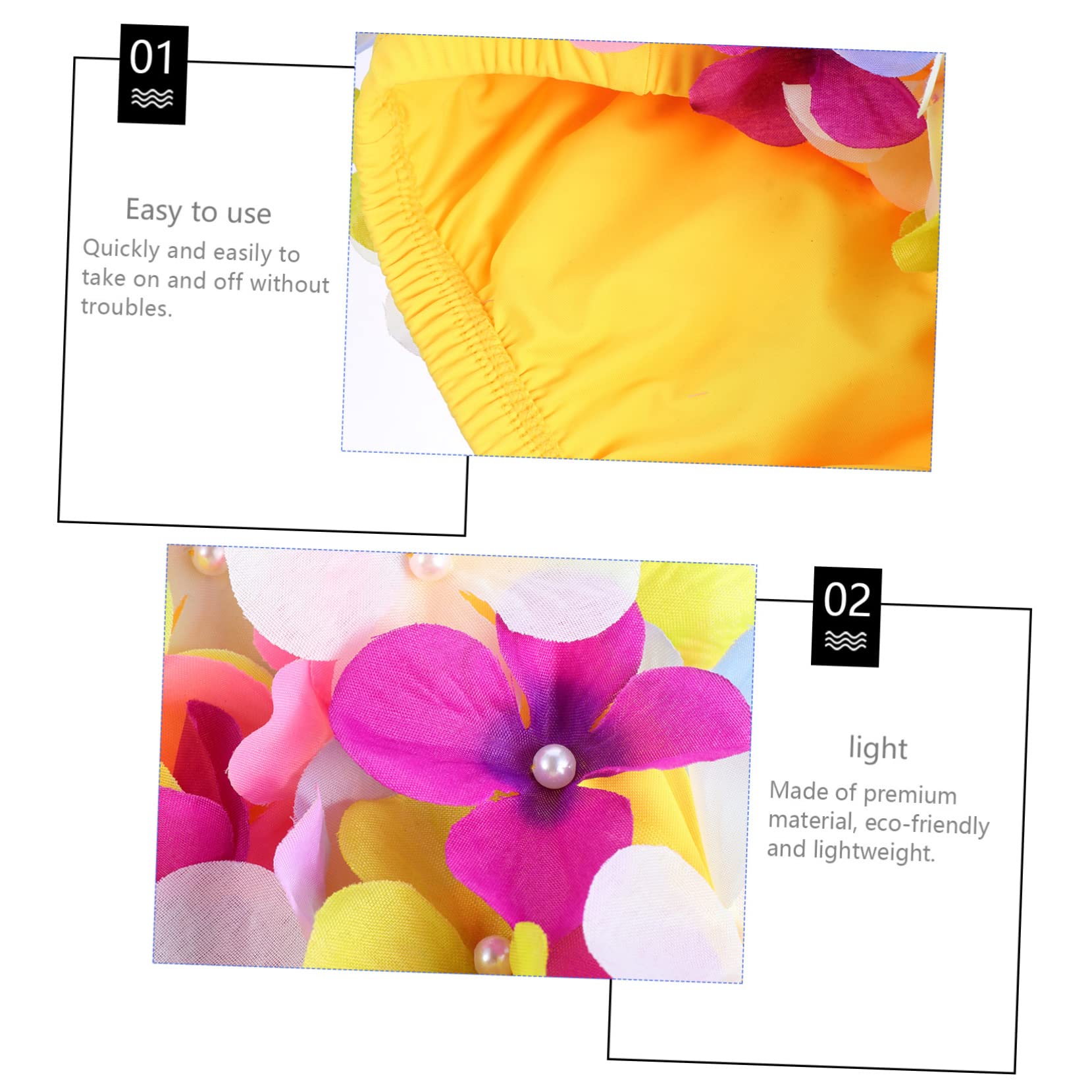 BESPORTBLE 6pièces Bonnet De Bain Floral Respirant Et Élégant Chapeau De Natation Cheveux Et Design Pratique