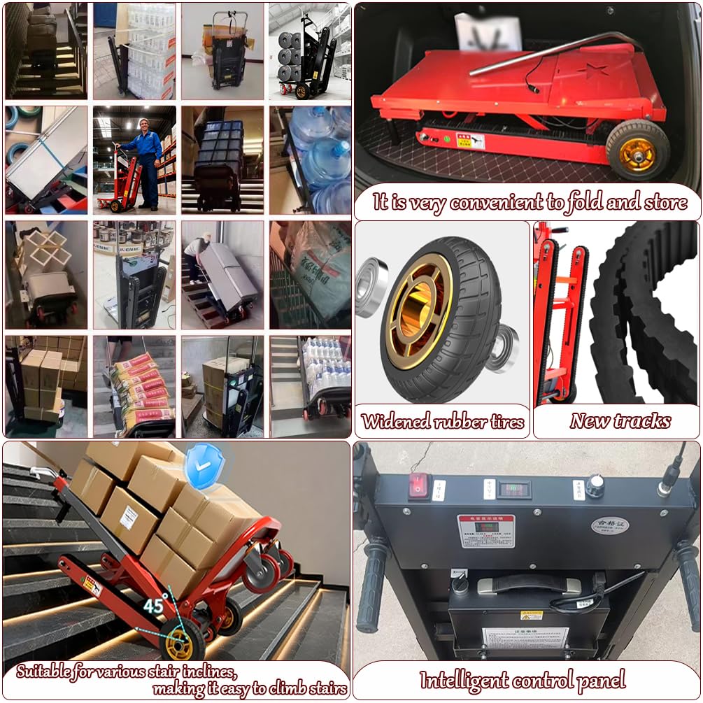 Per Scale Carrello Elettrico Da 1500 W, Capacità Di Carico 800-1000 Catties, Durata Della Batteria 6-8 Ore, Trasporta Oggetti Pesanti/Supera Facilmente Tutti I Tipi Di Scale