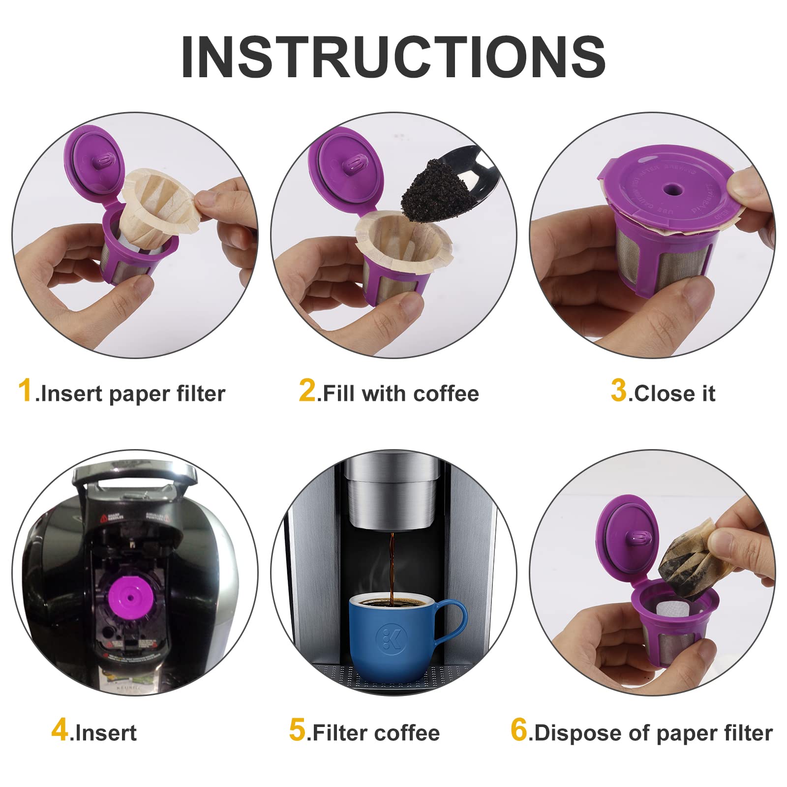 Cup Filter Reusable K Cup Instructions Filter How To Use Pack