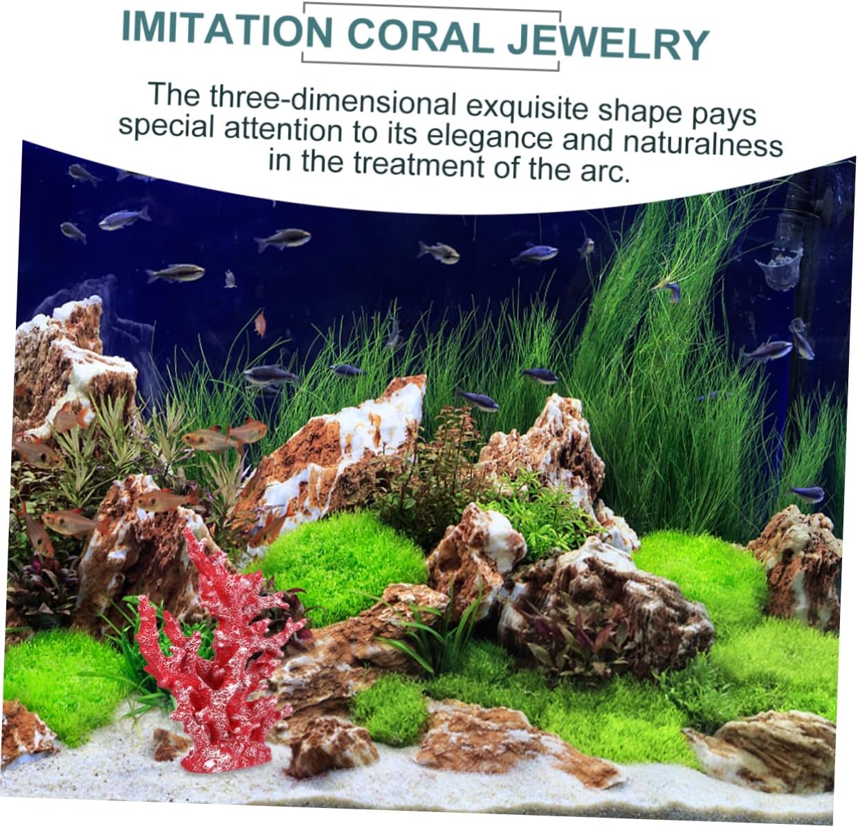 Kisangel Artificial Coral Decor Mediterranean Style Resin Coral Ornament for Home Office and Aquarium Decoration Decorative for Parties and Events