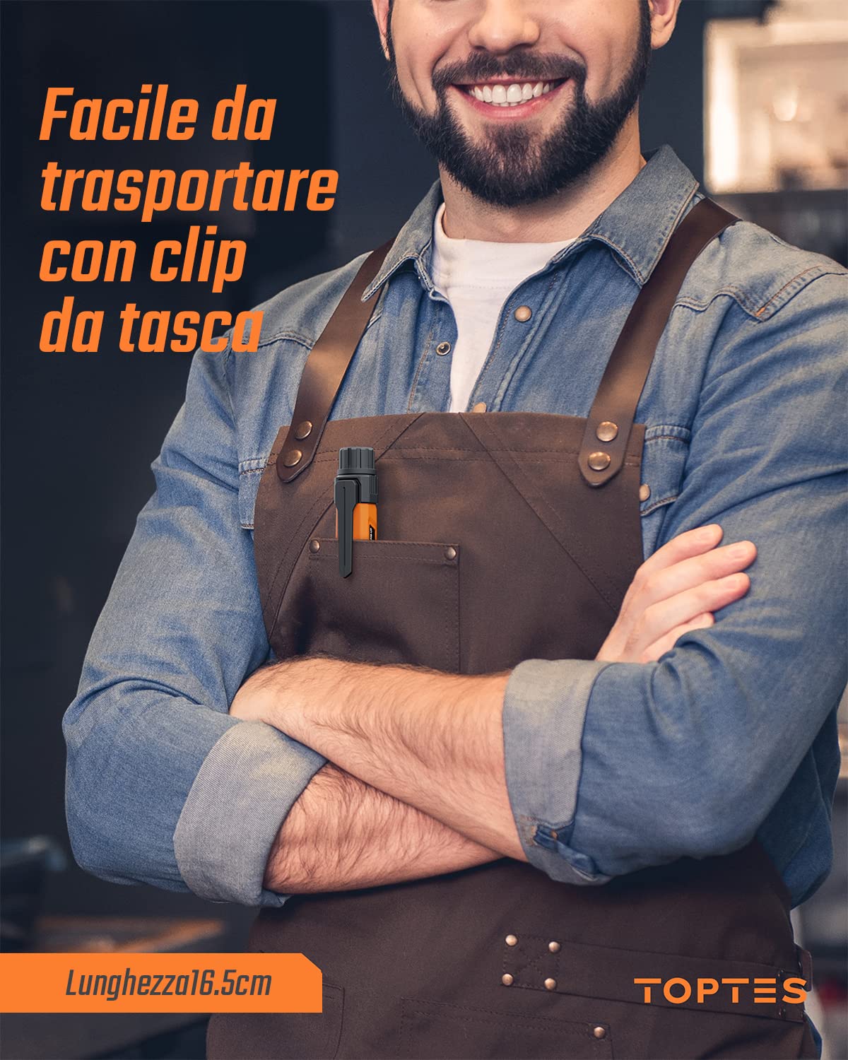 TopTes Rilevatore Perdite di Gas Metano Casa, PT177 Rilevatore Portatile per Individuare Fonti di Perdite di Gas Combustibili come Propano (Batteria Inclusa x2) - Arancione